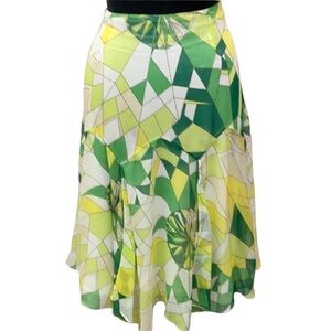 Grace Silk Floral Skirt Yellow